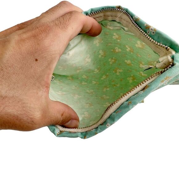 Vintage Floral Coin Pouch Pencil Case Makeup Bag - Picture 3 of 6